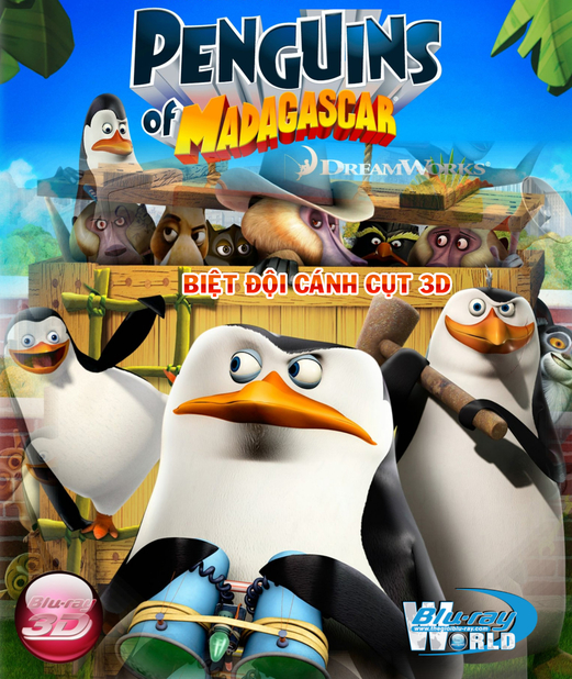 D243. The Penguins of Madagascar  2015 - BIỆT ĐỘI CÁNH CỤT 3D25G (DOLBY TRUE HD 5.1)